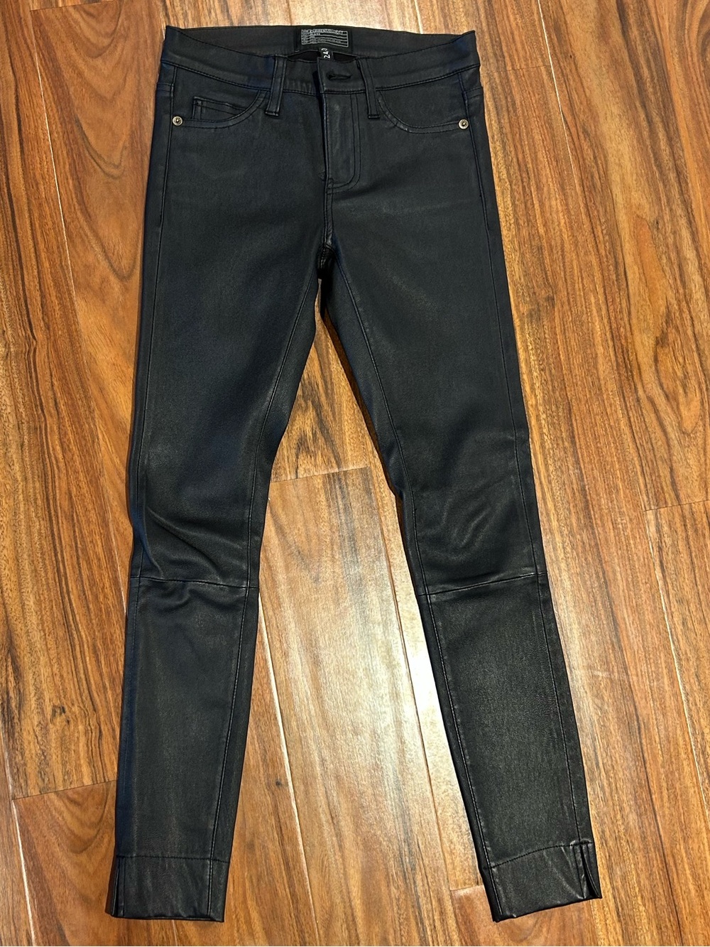 Current Elliott slit stiletto leather pants size 24